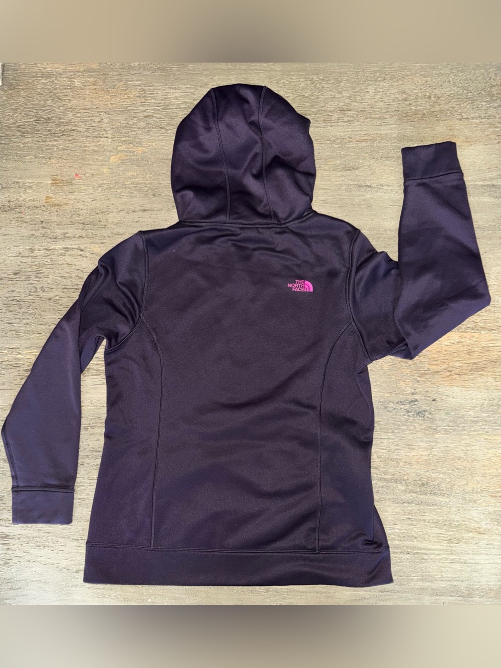 The North Face women’s ' Purple Pullover Hoodie with Pink Logo, size L - Picture 2 of 7